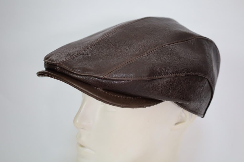 鹿革 ハンチング ハット 帽子 ハンティング | 株式会社 パーリィー | Japan Leather Item | 日本革市 -  素材から作りまでメイドインジャパン ハットショップニシカワ ハンチング メンズ カウレザーハンチング 214-201-br