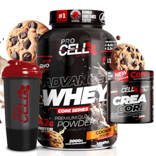 PACK Procell Proteinas Whey Advanced 2Kg (Cookie Dough) + Creatina monohidratada 200Gr + Shaker 
