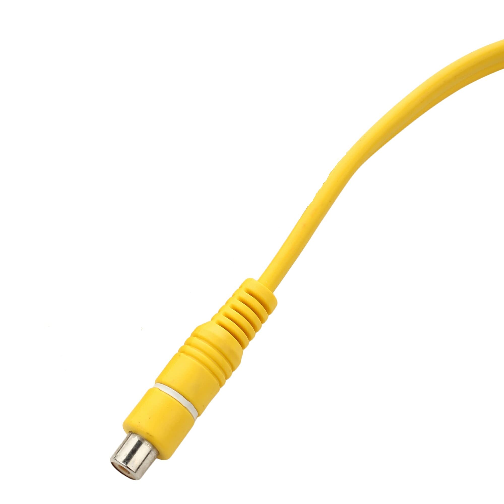 EKAAZ Rca Cable 1 Female To 2 Male Rca Speaker Splitter Dual Shielded Cable Y Splitter Connectors Extension Cord (Yellow) 2 Pics-Pack 2