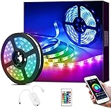 Lepro Led Strip Lights 16.4ft Smart Light Strips with App Control Remote, 5050 RGB Led Lights for...