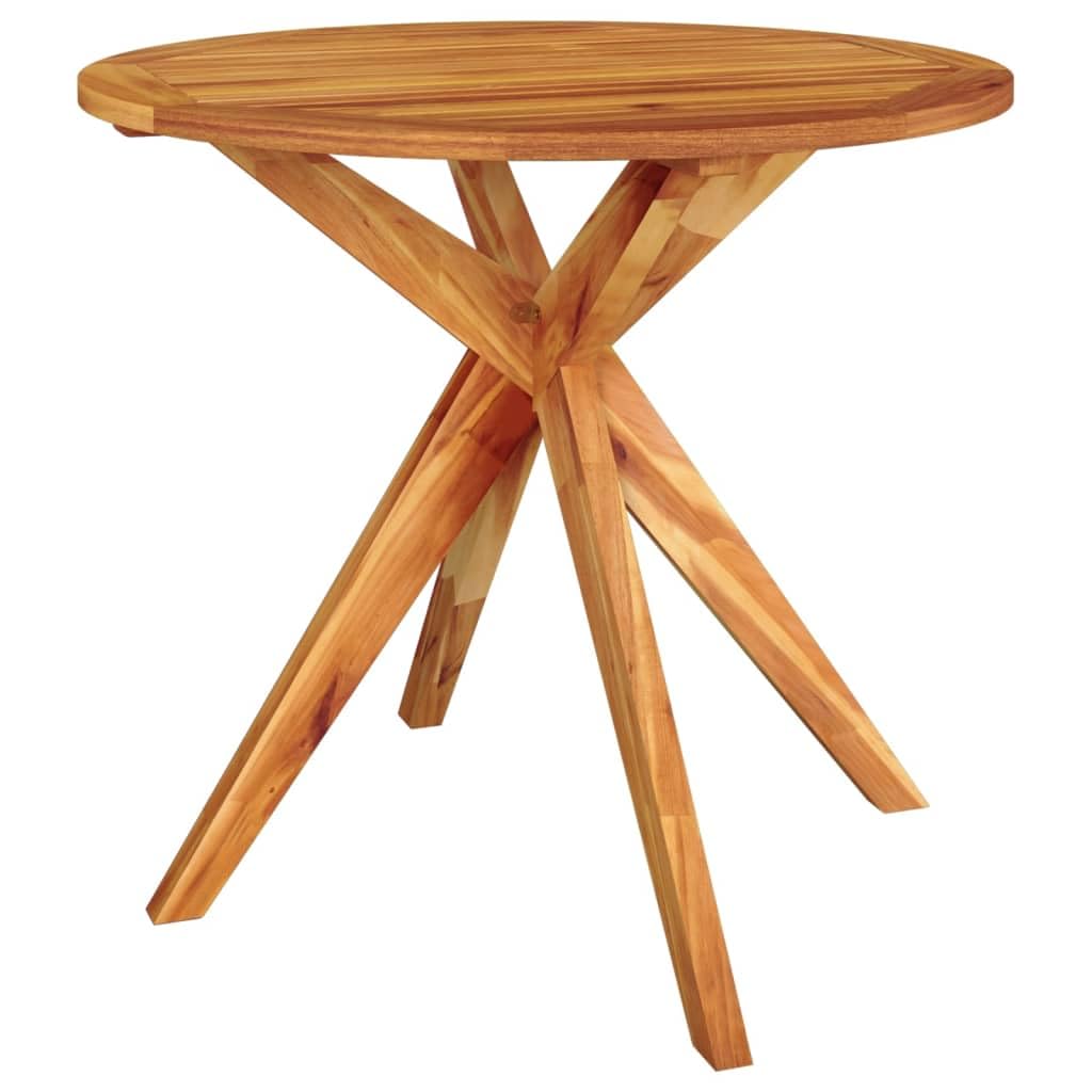 vidaXL Mesa de Jardín Comedor Cocina Patio Terraza Balcón Muebles Mobiliario Soporte Exterior Estable Madera Maciza de Acacia 85x85x75 cm