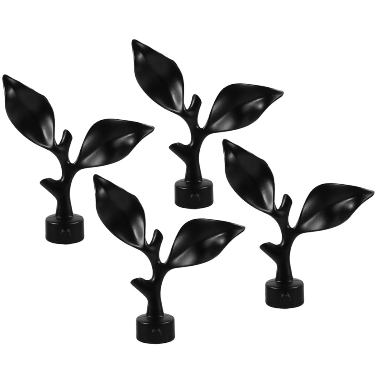 OUNONA 4Pcs Decorative Roman Rod End Matte Curtain Pole Finials Elegant Curtain Rod Head Decor Stylish Curtain Accessories for Home Easy to Install