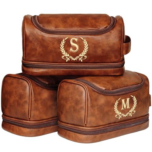 Personalized Leather Toiletry Bag Men, Gifts for Men, Custom Leather