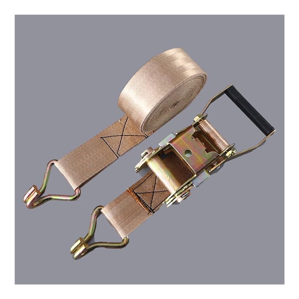 Correas de Amarre con trinquete y Ganchos en J, para asegurar Carga en Camiones, remolques, Motocicletas, cuatrimotos, Kayaks, Barcos electrodomésticos Durante(5cm/2in,5.0m/16.4Ft)