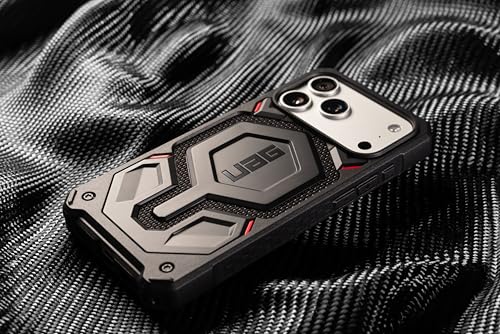 Image of Urban Armor Gear UAG Monarch Pro Magnetic Compatible, Rugged Heavy Duty Shockproof Military Grade Protective Case /Cover Designed for iPhone 17 Pro (2025) - Kevlar Black