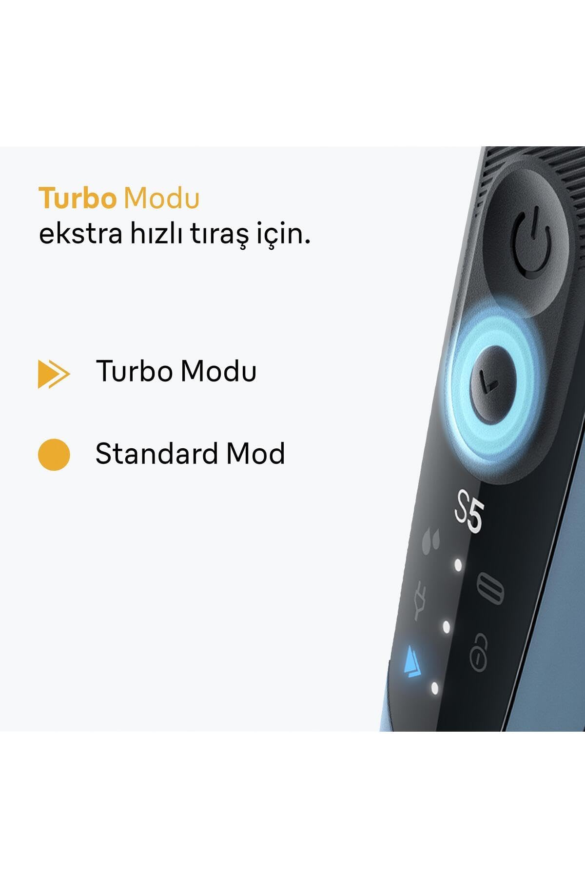 Braun Afeitadora eléctrica para hombre Serie 5, 52-A1000s, azul, afeitadora eléctrica inalámbrica, recortadora de barba con batería de 50 minutos, impermeable, fabricada en Alemania, incluye tapa