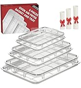 Air Fryer Basket for Oven, 3 Set Oven Air Fryer Basket and Tray Set with 90 PCS Parchment Papers,...