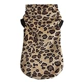 JENPECH Fashion Pet Leopard Print Sweaters - Hairless Cat Plush Sweaters Keep Warm Pet Clothes - Pul