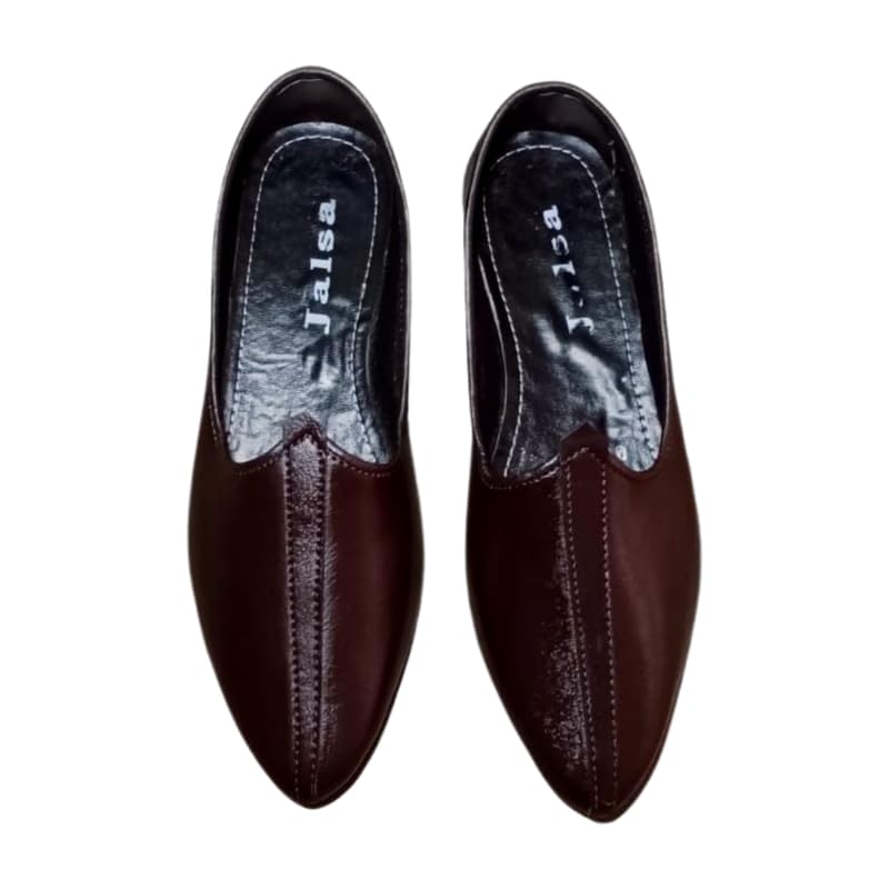 EAGLE GOLD Jalsa Juti: Authentic Rajasthani, Jaipuri, and Jodhpuri Leather Shoes for Men - Perfect for Weddings and Traditional Events, Coffee-5 (B0D119Z87L) Amazon Price History, Amazon Price Tracker