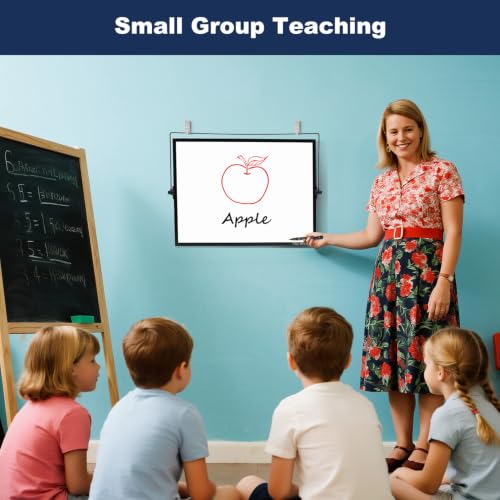 Image of TSJ OFFICE Small White Board - 18 X 14 Inches Black Framed Dry Erase Board