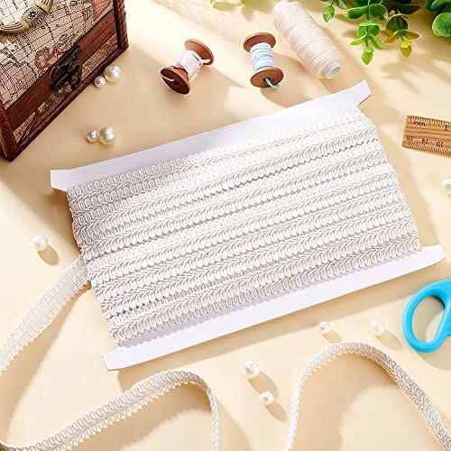 Fingerinspire 11 Yards 5/8 Inch White Braid Trim Polyester Woven Braid Trim Centipede Decorative Gimp Trim Basic Trim For Diy Craft Costume Sewing Curtain Slipcover Home Decoration Accessories #TOP4