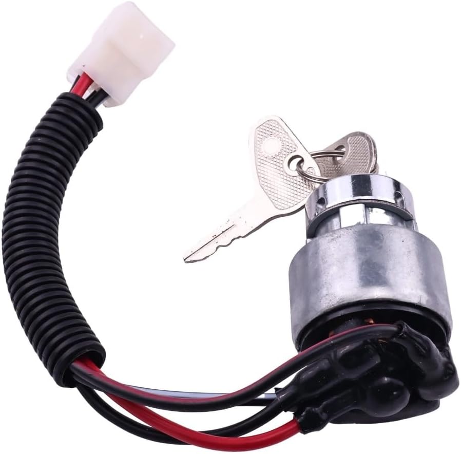 Compatible 5-Wire Ignition Key Switch for Kubota Tractor L2501 L2600 L2800 L3400 MX4700 MX5000 MX5100 TC020-31822 TC020-31820 32430-31820