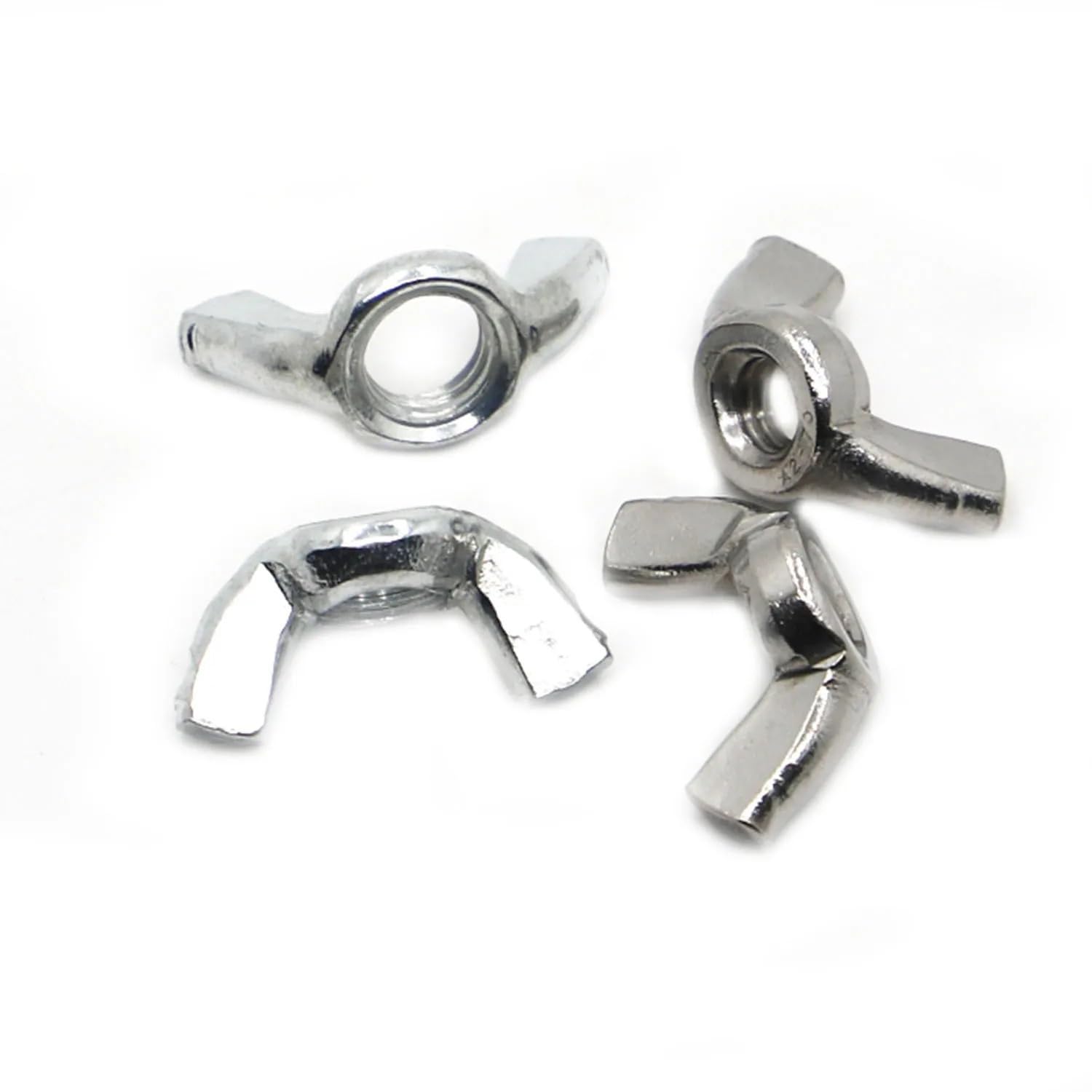 EBZFASO Wing Nuts Assortment Kit, Wing Nuts M3 M4 M5 M6 M8 M10 M12 52 Pack(Zinc Plated Steel,M6 10PC)