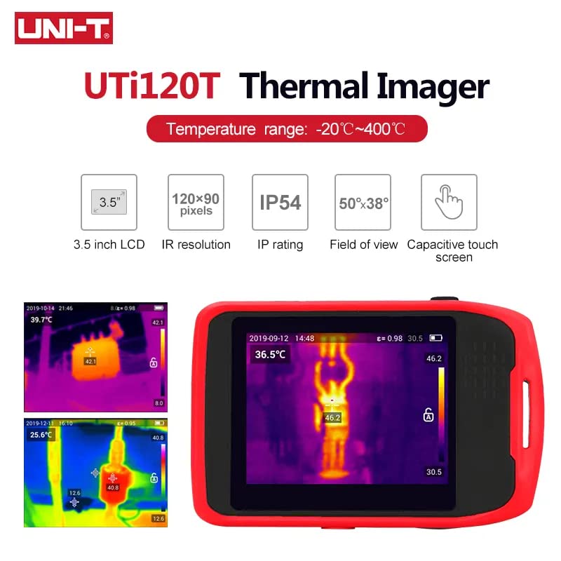 UNI-T UTi120T Pocket Temperature Thermal Imager Capacitive Touch Screen Image Fusion high and Low Temperature Tracking WiFi