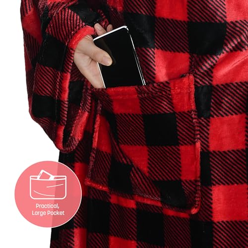 Image of Catalonia Wearable Blanket with Sleeves & Foot Pocket for Adults