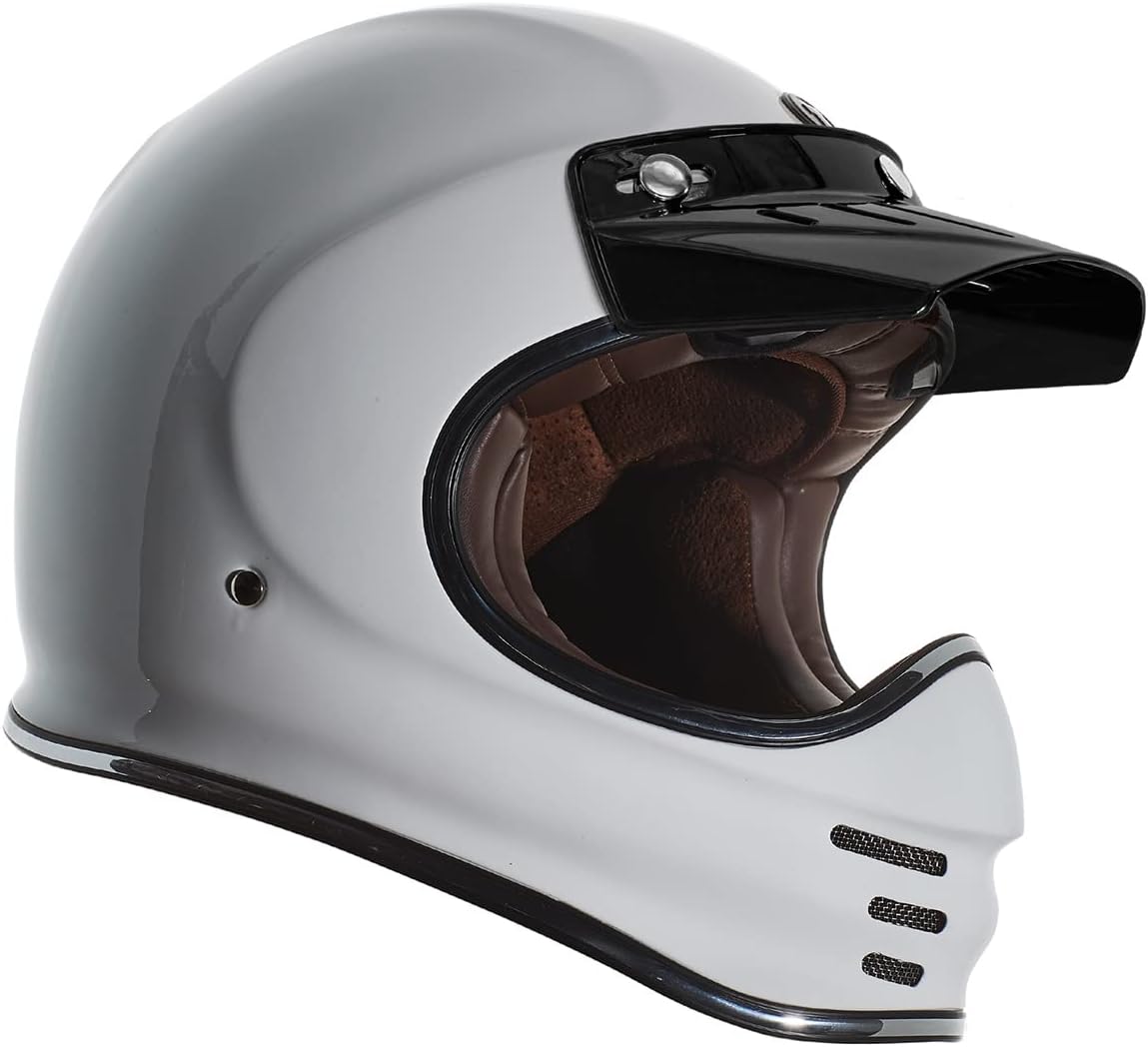 TORC Unisex-Adult T3 Retro Classic Full-Face Motorcycle Helmet (Gloss Blue Tiffany, X-Small), T347:21