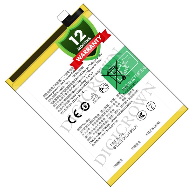Image of Original BLP819 Battery Compatible for Oppo F19 Pro+ 5G | Reno 5 4G | Reno 6 4G | Reno 6Z 5G - (4310mAh) - 1 Year Warranty DF7