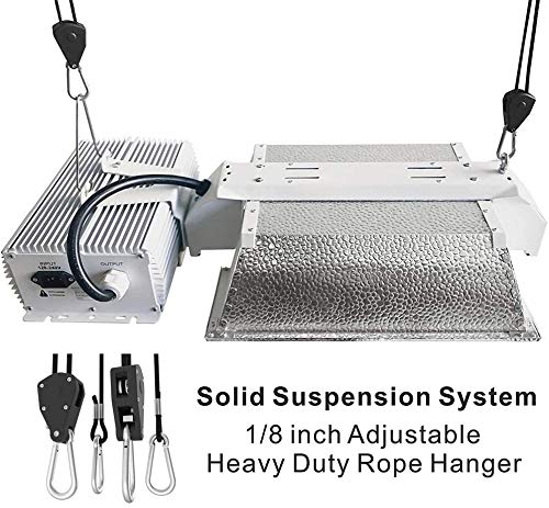 Vibury 4 paar 1/8 inch zware ratel touwen, hanger katrol touw verstelbare touw ratel hanger, groeien licht touw hangers… - Afbeelding 5