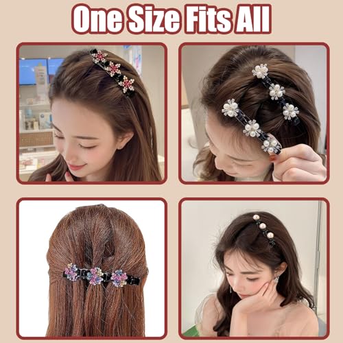 16 piezas pinzas para el cabello con cristales brillantes miniatura 5