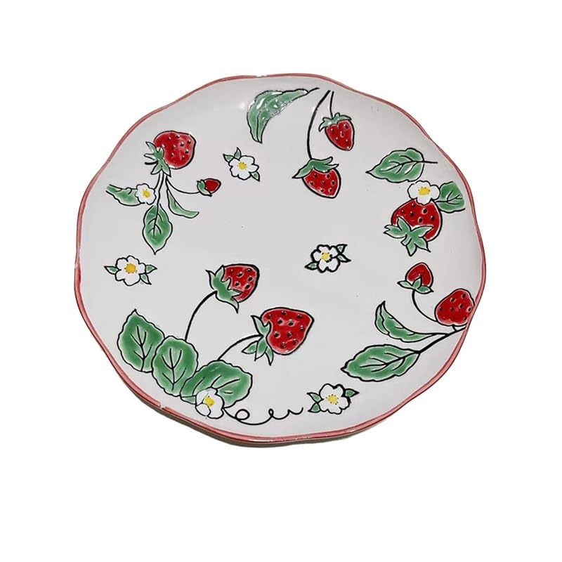 Talerze obiadowe, ceramiczna zastawa stołowa, miska na makaron, salaterka, płaski talerz, talerz na warzywa, talerze sałatkowe (5 szt.)