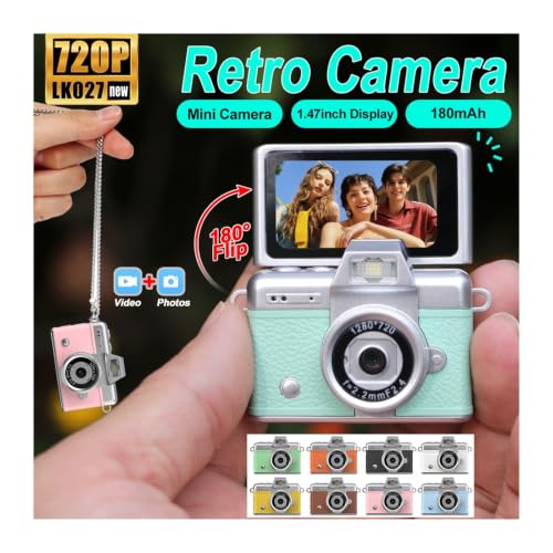 Mini cámara digital portátil con pantalla selfie 180° miniatura 2