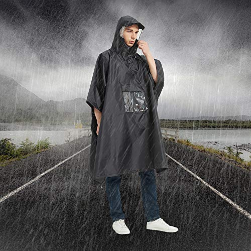 Festnight TOMSHOO Multifuncional Leve Impermeável Capa de Chuva Poncho Capa de Chuva para Homens Mul