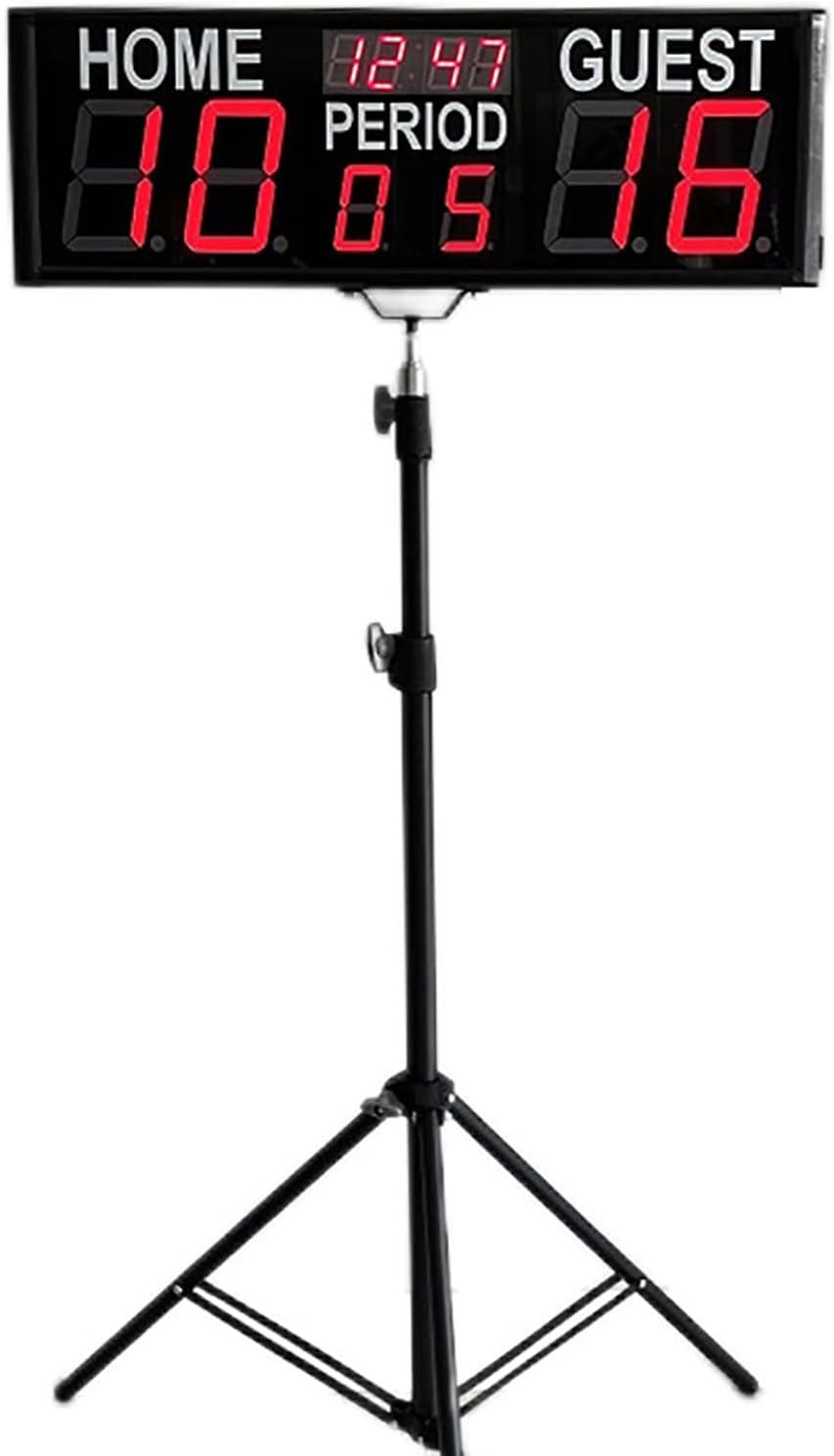 Digital Scoreboard, Remote & Tripod, 10 Levels Adjustable Brightness, 3 Installation Methods, Home/Away Scores, Counting Function, for Basketball Games, Volleyball