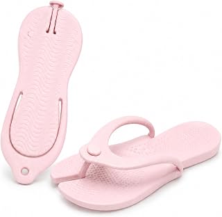 Foldable Flip Flops for Women Men, Lightweight Travel Slippers, Quick Dry Shower Shoes, Non-Slip Bathroom Sandals for Beach, Pool, Gym, Camp, Hotel