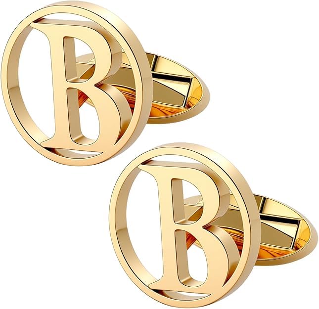artsycollection Personalized Initial Name Cufflinks for Men – Stylish Initial Letter Monogram Accessories for Suits, Groom Weddings, & Gifts, Men's Shirt, Letter Custom Cufflinks-picture-11