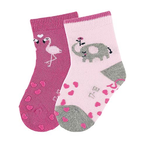 Preisvergleich Produktbild Sterntaler ABS-Krabbelsöckchen, Doppelpack, Elefanten-Motiv, Größe: 20, Rosa