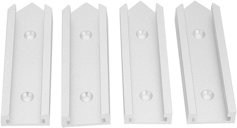 4PcsT Slot Track Connectors, Aluminum Alloy T-track Connector Miter Track Jig Fixture Slot DIY Woodworking Accessories for Router Table
