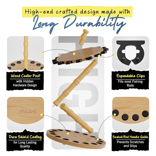 image for Rush Creek Creations Round 16 Fishing Rod Storage Rack - Features Trad