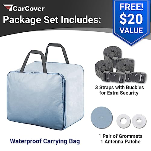 Image of iCarCover Fits 1975-1996 Ford F-150 Regular Cab, 6.5 ft. Regular Bed Truck Cover Automobiles Form-Fit Padded Full Exterior Waterproof Automobiles Protection Covers