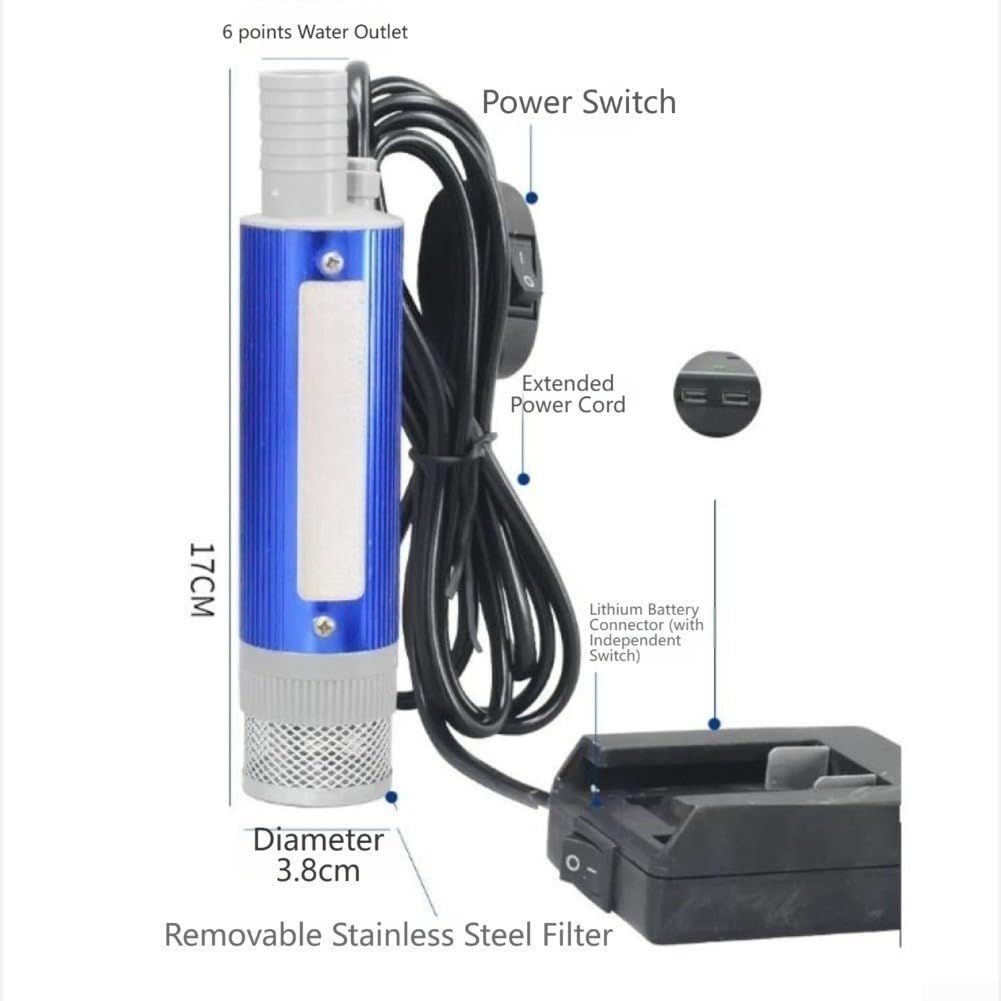 pour Pompe à Carburant Électrique 120W 38mm Alliage pour Pompe(Pump-base-10m pipe)