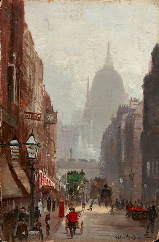 Affiche George Hyde Pownall Fleet Street reproduction d'art premium