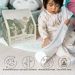 Biodegradable Bamboo Diaper Liners, 600 sheets, 6 rolls x 100 sheets, For Cloth Baby Diapers, Disposable, Unscented, 30cm x 15cm Sheets, Fragrance Free, Chlorine Free, Diaper Insert, o1baby