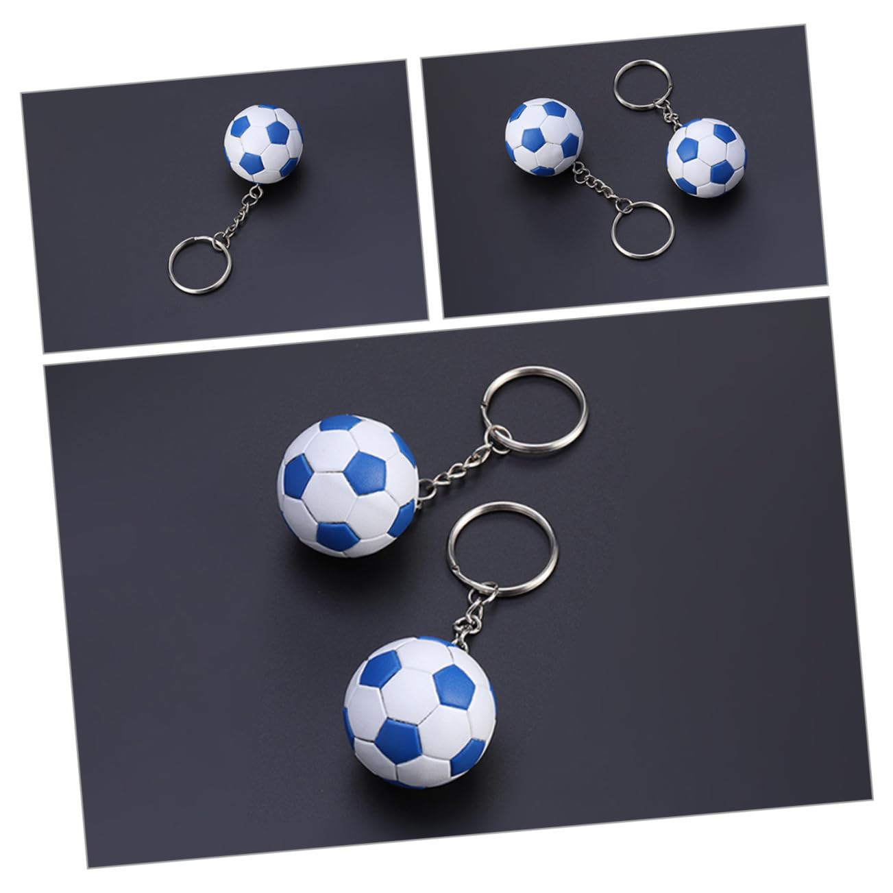 BESPORTBLE Colgante De Fútbol De Simulación Colgante Balón Fútbol Colgante Pvc Fútbol Bot Fútbol Americano Felpa Decoración Llavero Colgante Llavero De Fútbol Metal