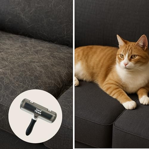 Tierhaarentferner für Sofa, Kleidung & Bett – Wiederverwendbare Fusselrolle ohne Kleber – Haustierhaare von Katze & Hund schnell entfernen – Ergonomisch & nachhaltig