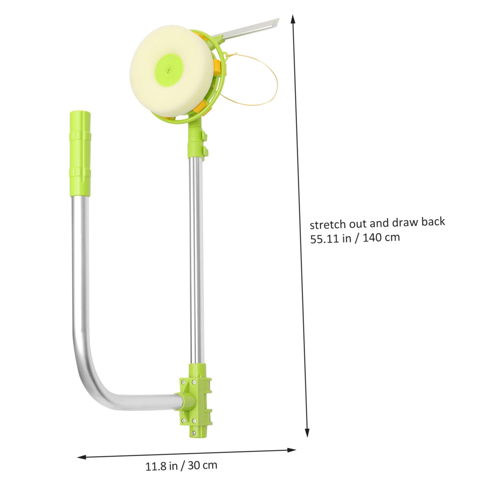 Kit de Limpiacristales Telescópico para Limpieza de Ventanas Escobilla Giratoria de Acero Inoxidable en Edificios Elevados y Hogar