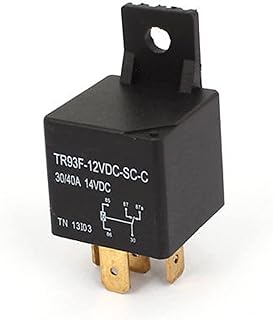 Relé de Potencia automático TR93F-12VDC-SC-C, 12 V CC, Bobina, 5 Pines, Color Negro, 2 Unidades