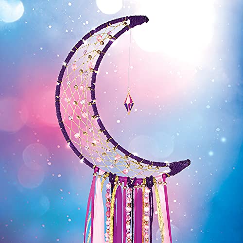 Make It Real Lunar DIY Dream Catcher Kit with Lights and Fairy Lights for Teen Room Wall Decor - Ages 8+ - Thumbnail 4