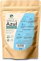 Argila Azul 50g - 100% natural - Uso cosmético/rosto, cabelo e corpo