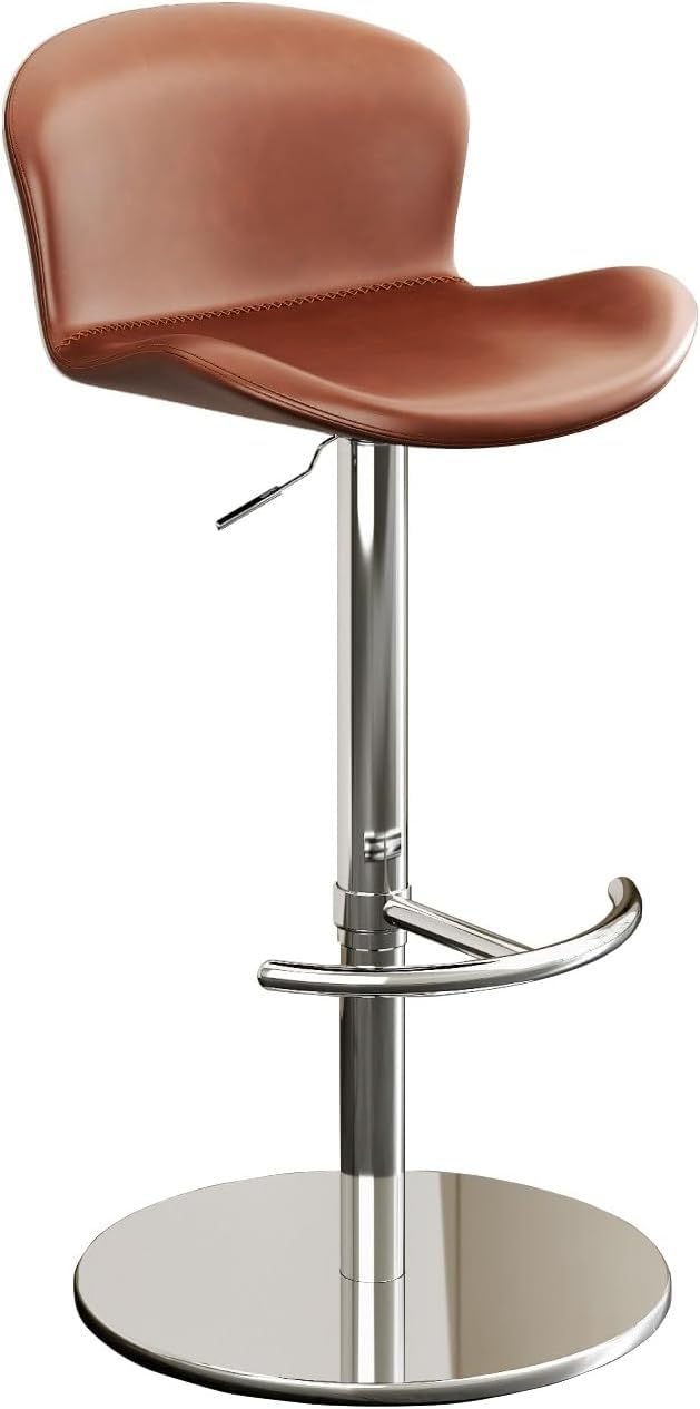AVLLSO Bar Stool Adjustable Bar Chairs with Faux Leather Backrest and Soft Cushion, Counter Height Bar Stools for Home Kitchen, Restaurant Pub, Loads 440lbs