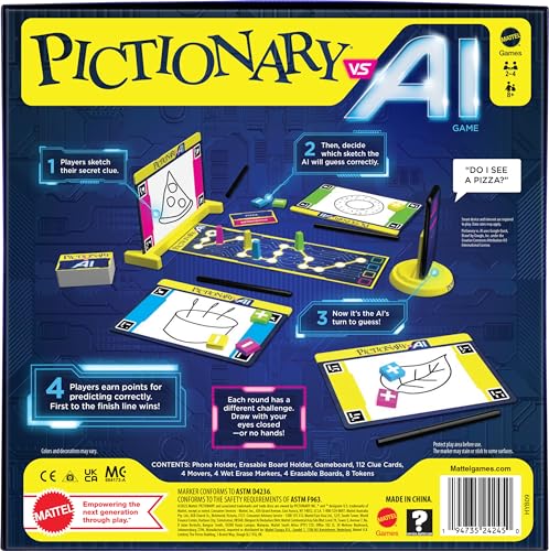 Pictionary vs AI juego de mesa clásico de Mattel miniatura 6