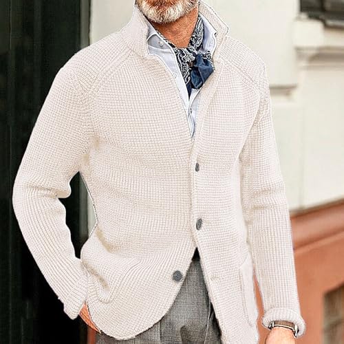 Mens Sweater Blazer Knitted Cardigan Shawl Collar Button Blazer Cardigans Slim Fit Cable Knit Button up Sweater4