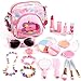 Auney Trucchi Bambina Set, Giocattoli per Il Trucco dei Bambini, 18 Pezzi Lavabile Makeup Set di Cosmetici per Bambini