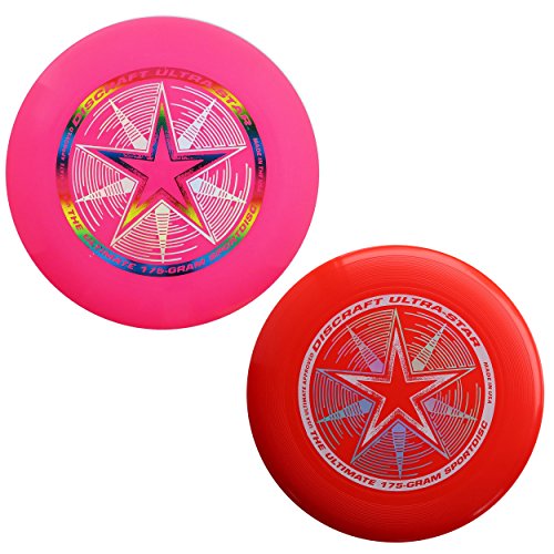 Discraft 175 Gram Ultra Star Sport Disc - 2 Pack (Red & Pink)