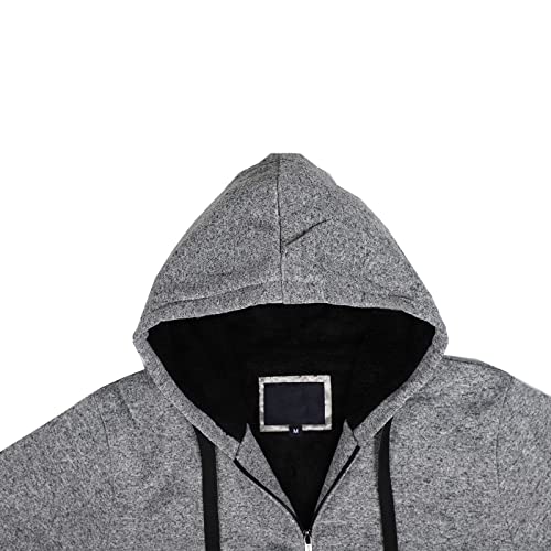 Image of Gary Com Heavyweight Sherpa Hoodies for Men, Thick Fleece Lined Full Zip Up Winter Warm Sweatshirts Work Jackets