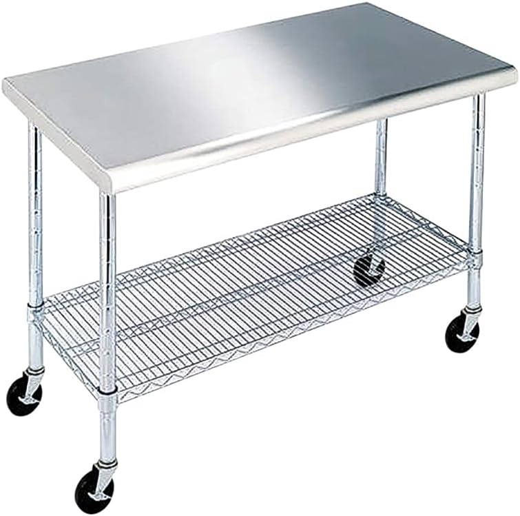 Member's Mark Work Table with 49" Stainless Steel Top