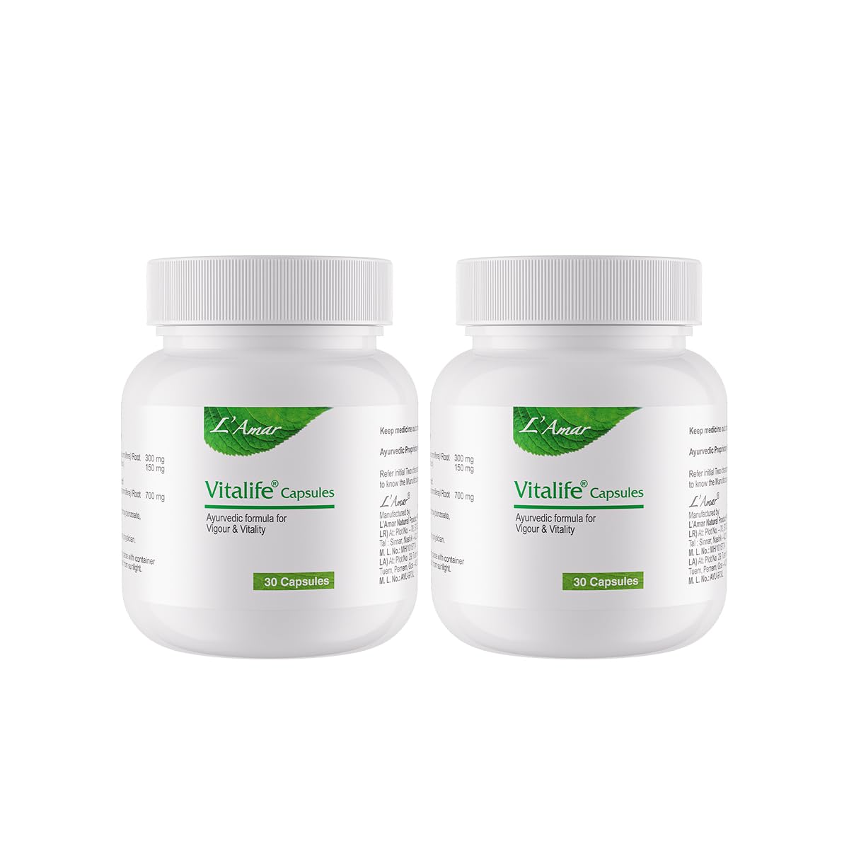 L’Amar Vitalife Capsules for enhancement of Vigour, Vitality & Stamina| Ayurvedic Herbal Formula with herbs known for Improving Energy & Wellness | Male and FemaleWellness & Stress Support Supplement | 30 Tablets (Pack of 3) — Amazon image 10